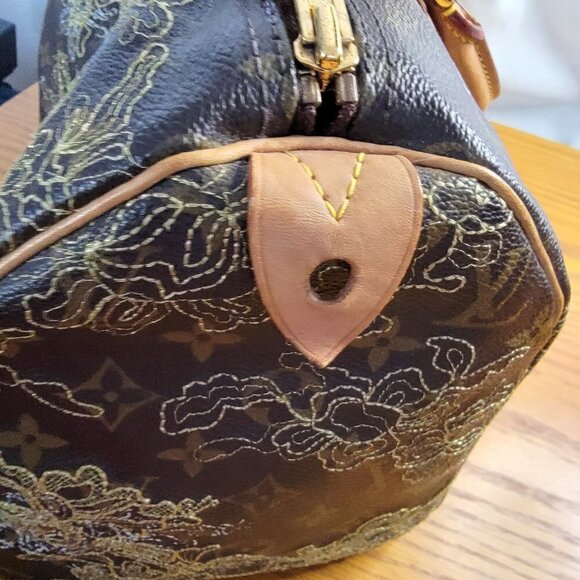 Authentic Louis Vuitton Rare Dentelle Lace Monogram Speedy 30 Satchel Boston Bag - Picture 14 of 14